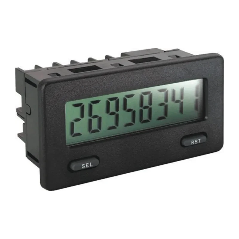 Red Lion Digital 8 Digit Counter with 12mm Reflective LCD Display, Manual Reset, 9-28V DC, USB Interface CUB5