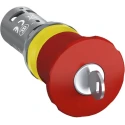 ABB 1SFA Series Key Release Emergency Stop Push Button Panel Mount 22.5 mm Cutout SPDT 300V 1SFA619552R1071 - CE4K1-10R-11