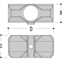 Kee Lite Aluminium T-Connector Connecting Component Strut Profile Type 6 Round Tube Size 33.7 mm L25-6