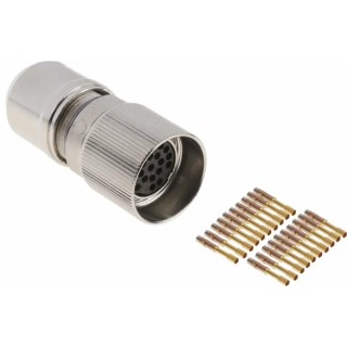 SICK Industrial Circular Connector M23 Socket Female 21 Contacts Brass IP67 DOS-2321 Series DOS-2321-G