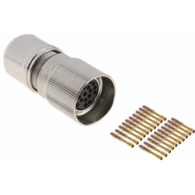 SICK Industrial Circular Connector M23 Socket Female 21 Contacts Brass IP67 DOS-2321 Series DOS-2321-G