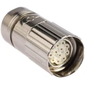 SICK Circular Connector, 12 Contacts, Socket, Cable Mount, M23 Size, 7A Current, 160V, Zinc Housing, /IP67 Protection IP66