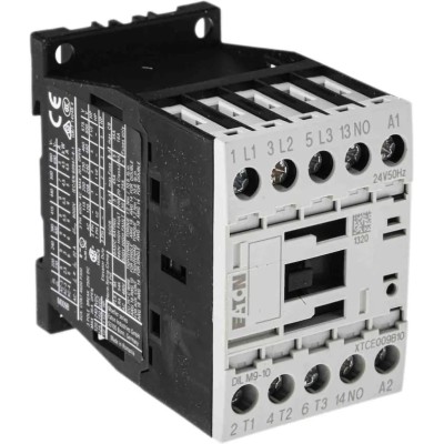 Eaton DILM Contactor 3-Pole 9 A 4 kW 24V AC Coil 400V AC 276677 DILM9-10(24V50HZ)