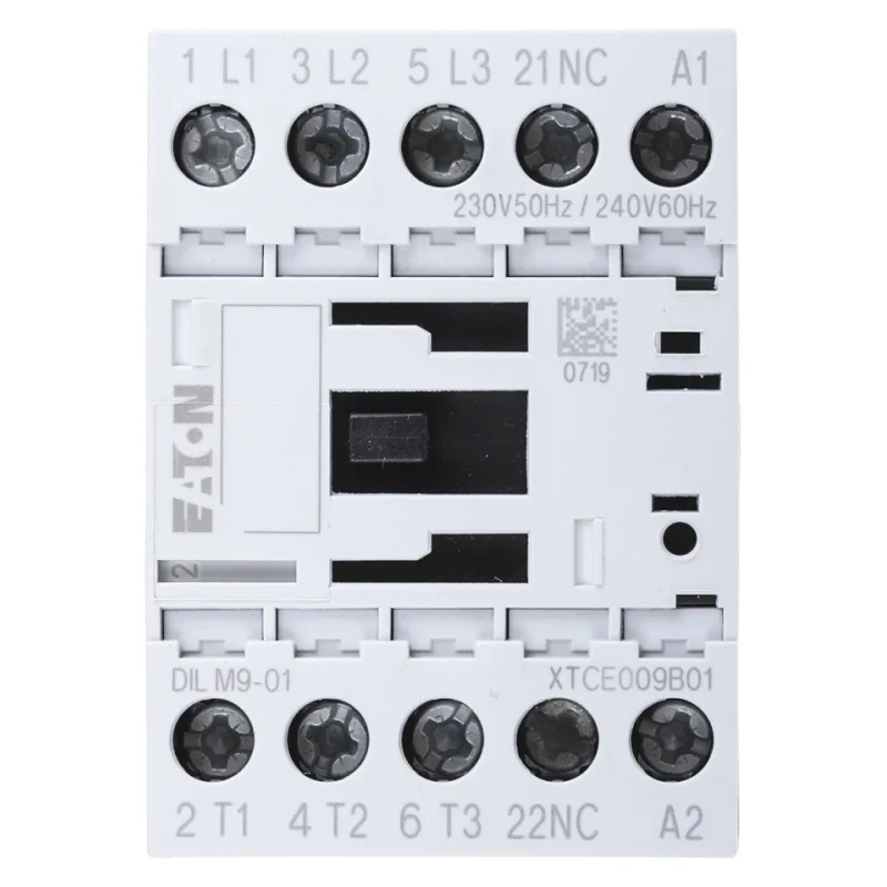 Eaton DILM Contactor 230V AC Coil, 3-Pole, 9 A, 4 kW Motor Control 276725 DILM9-01(230V50HZ,240V60HZ)
