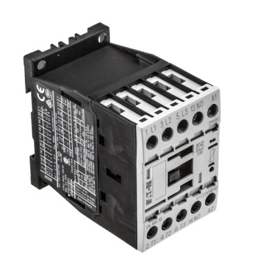 Eaton Contactor, 24V DC Coil, 3-Pole, 9 A Contact Current, 4 kW Power Rating, 400V AC Contact Voltage 276705 DILM9-10(24VDC)