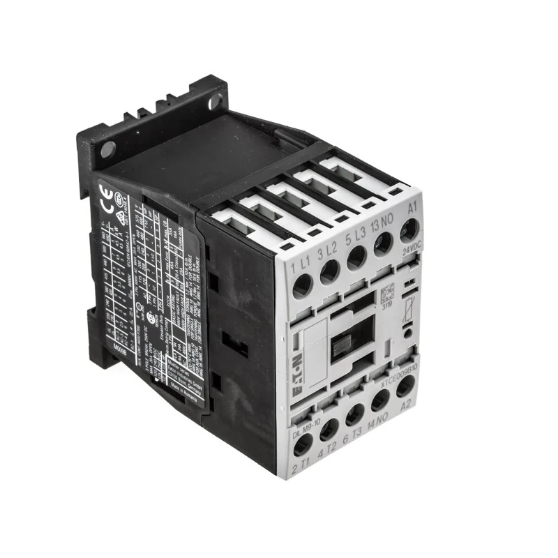 Eaton Contactor, 24V DC Coil, 3-Pole, 9 A Contact Current, 4 kW Power Rating, 400V AC Contact Voltage 276705 DILM9-10(24VDC)