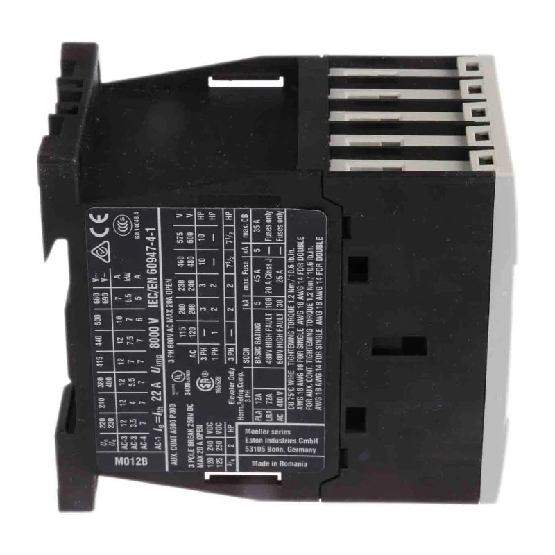 Eaton DILM Contactor 24V AC Coil 3-Pole 12 A 5.5 kW 245V 3 NO 400V AC 276817 DILM12-10(24V50HZ)