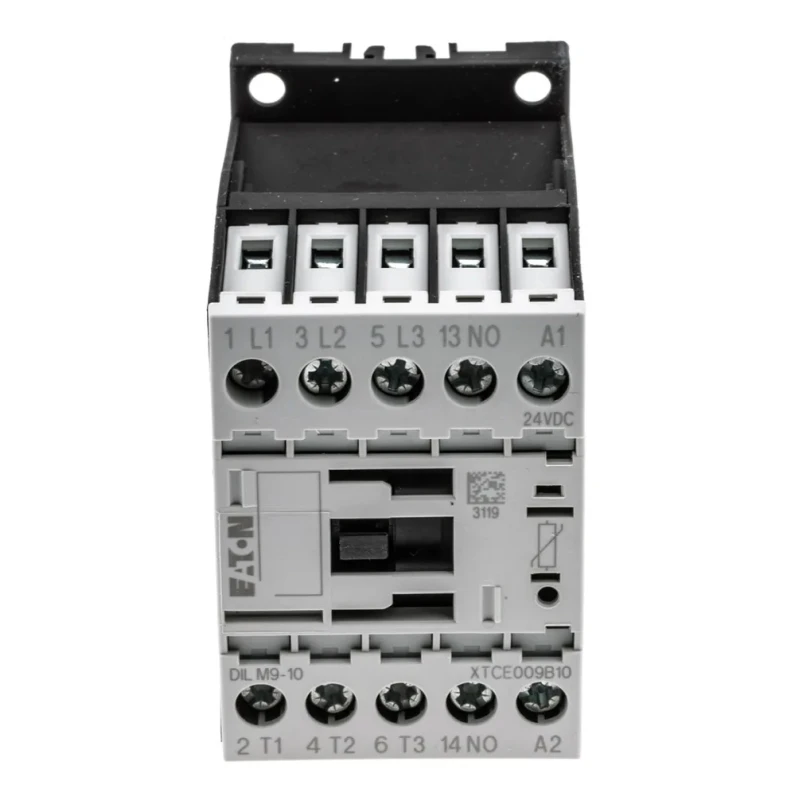 Eaton Contactor, 24V DC Coil, 3-Pole, 9 A Contact Current, 4 kW Power Rating, 400V AC Contact Voltage 276705 DILM9-10(24VDC)