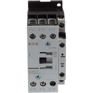 Eaton DILM Contactor, 24V dc Coil, 3-Pole, 17 A, 7.5 kW, 3 NO, 400V ac 277018 DILM17-10(RDC24)