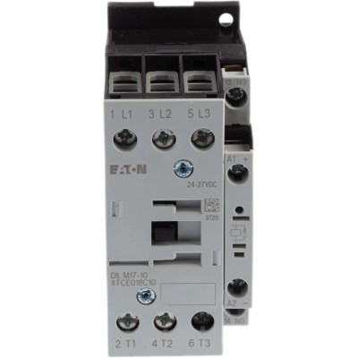 Eaton DILM Contactor, 24V dc Coil, 3-Pole, 17 A, 7.5 kW, 3 NO, 400V ac 277018 DILM17-10(RDC24)