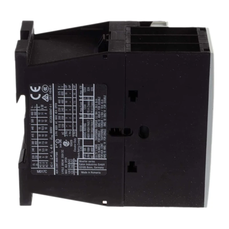Eaton DILM Contactor, 24V dc Coil, 3-Pole, 17 A, 7.5 kW, 3 NO, 400V ac 277018 DILM17-10(RDC24)