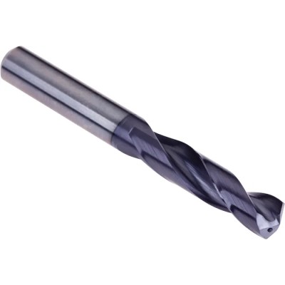 Dormer Solid Carbide Drill Bit, Titanium Aluminium Nitride Finish, 10.2 mm Size, 102 mm Overall Length, 55 mm R46710.2