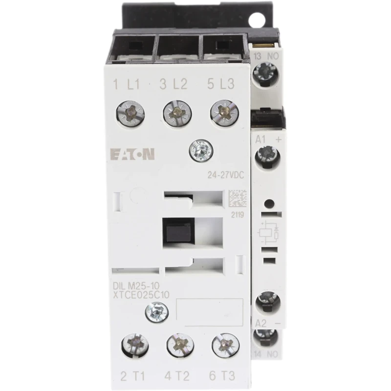 Eaton DILM Contactor 3-Pole 25 A 11 kW 24V dc Coil Screw Terminals 277146 DILM25-10(RDC24)