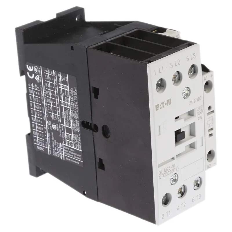 Eaton DILM Contactor 3-Pole 25 A 11 kW 24V dc Coil Screw Terminals 277146 DILM25-10(RDC24)