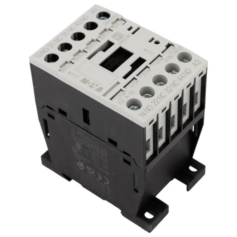 Eaton Contactor Relay 24V AC Coil, 4-Pole, 4 A Contact Current, 2 NO/2 NC Auxiliary Contacts, 415V AC 276386 DILA-22(24V50HZ)