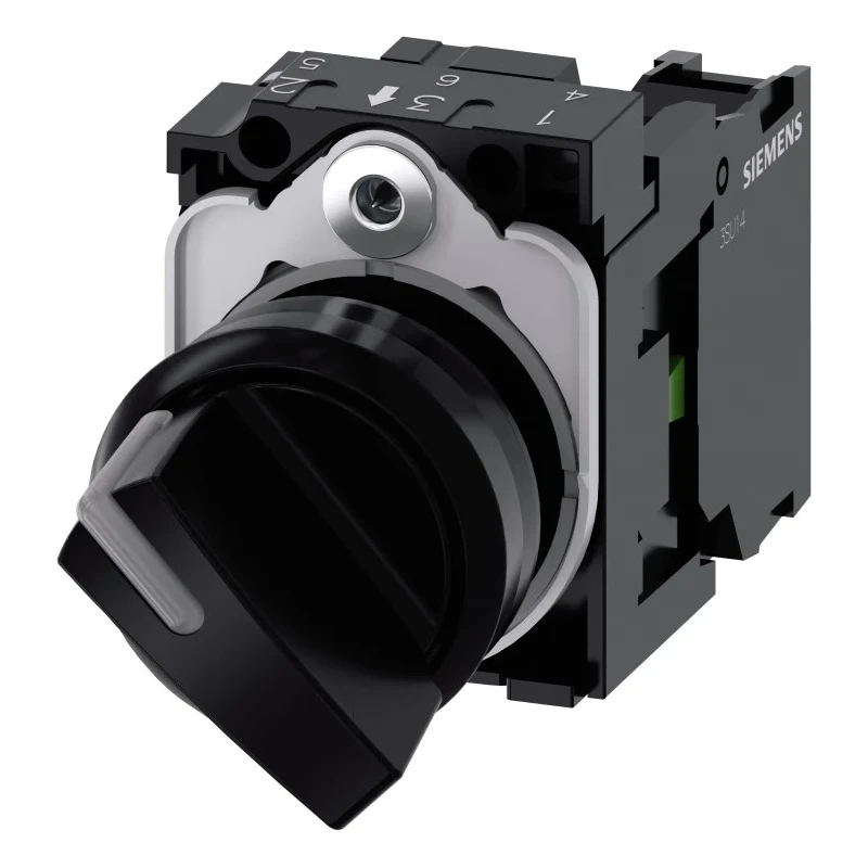 Siemens Illuminated Selector Switch 2 Positions, Latching, IP67/IP66/IP69K, Screw Terminal 3SU1100-2BF10-1BA0