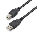 StarTech.com USB 2.0 Male USB 2.0 Type A to Male USB B Cable Black PVC Jacket 20m USB2HAB65AC