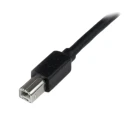 StarTech.com USB 2.0 Male USB 2.0 Type A to Male USB B Cable Black PVC Jacket 20m USB2HAB65AC