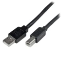 StarTech.com USB 2.0 Male USB 2.0 Type A to Male USB B Cable Black PVC Jacket 20m USB2HAB65AC