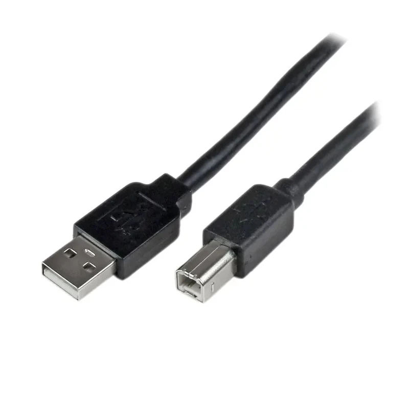 StarTech.com USB 2.0 Male USB 2.0 Type A to Male USB B Cable Black PVC Jacket 20m USB2HAB65AC