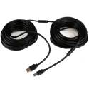 StarTech.com USB 2.0 Male USB 2.0 Type A to Male USB B Cable Black PVC Jacket 20m USB2HAB65AC