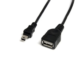 StarTech.com USB 2.0 Male USB Type A to Male Mini USB Type B Black 300mm USBMUSBFM1