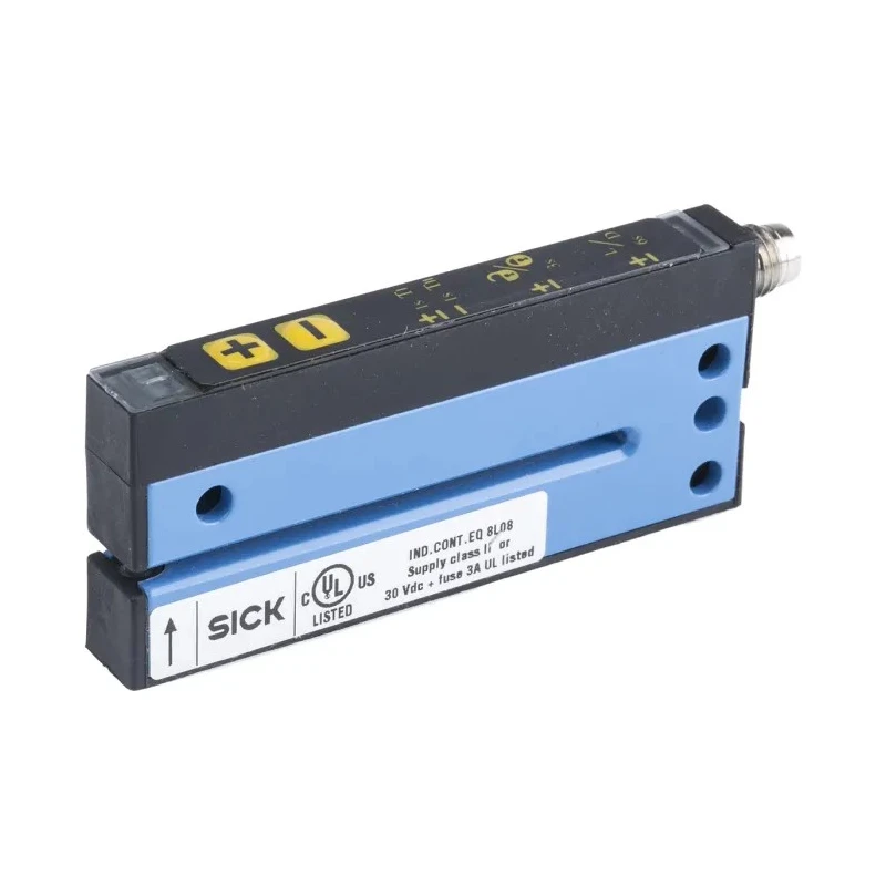 SICK Optical Photoelectric Fork Sensor 2 mm Detection Range, PNP/NPN Output, IP65 Aluminium Housing 