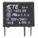 TE Connectivity PCB Signal Relay 5V DC Coil 1A Switching Current DPDT 300mW Coil Power TSC-105L3H000