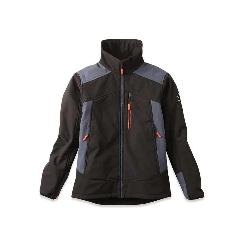 Parade OSTROV Black Breathable Waterproof Softshell Jacket with Zipper, Size 2XL 17OSTROV1494TXXL