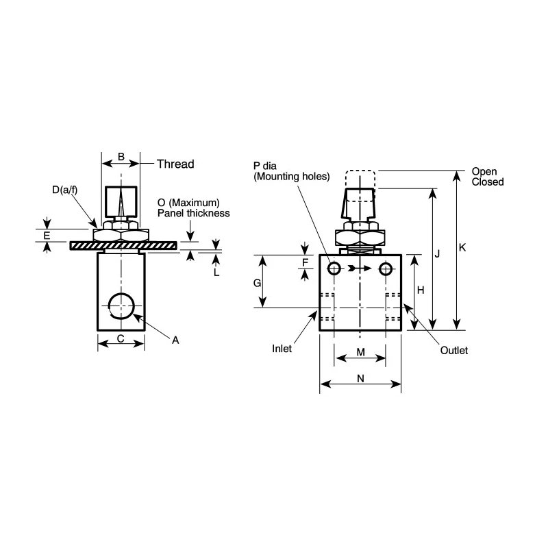 Maxam Pneumatics VQB Series Threaded Flow Controller Flow Regulator VQB12-Q-O-5