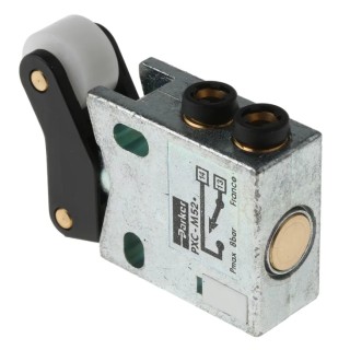 Parker Pneumatic Manual Control Valve, Roller Mechanism, G 1/8 in Thread, Push-in and Threaded Ports, 3/2 Function PXC-M521