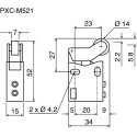 Parker Pneumatic Manual Control Valve, Roller Mechanism, G 1/8 in Thread, Push-in and Threaded Ports, 3/2 Function PXC-M521
