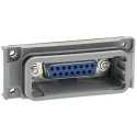 Phoenix Contact D-Sub Adapter 15-Way Female to Female Panel Mount 62.3mm Length 1689718