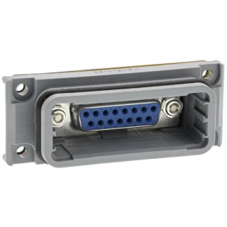 Phoenix Contact D-Sub Adapter 15-Way Female to Female Panel Mount 62.3mm Length 1689718