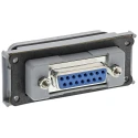 Phoenix Contact D-Sub Adapter 15-Way Female to Female Panel Mount 62.3mm Length 1689718