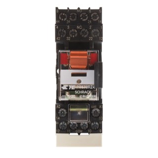 TE Connectivity DIN Rail Power Relay 24V AC Coil 6A Switching Current 4PDT PT5S7RC4 7-1415075-1