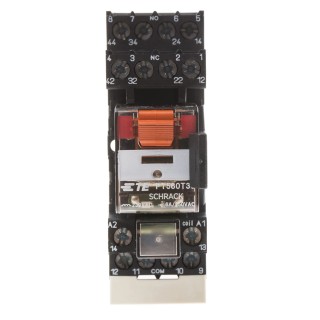 TE Connectivity DIN Rail Power Relay 230V AC Coil 6A Switching Current 4PDT PT5S8TD0 4-1415075-1