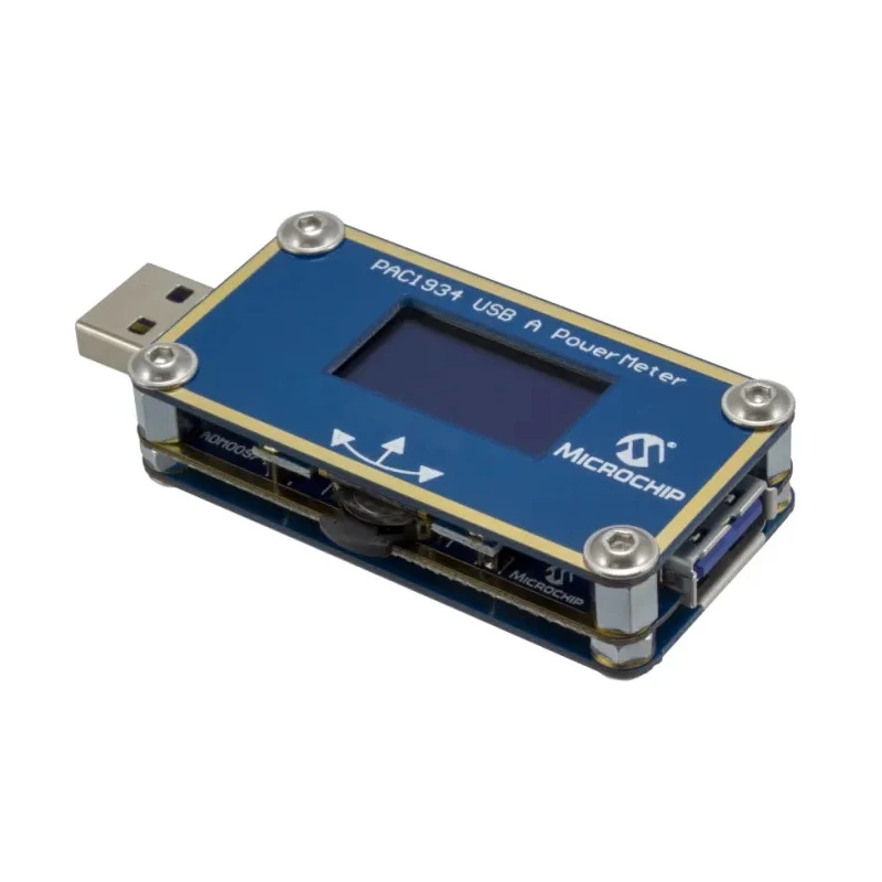 Microchip PAC1934 USB A PowerMeter LED Matrix Power Meter ADM00974