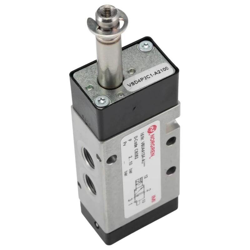 Norgren Pneumatic Solenoid Valve Aluminium Body 1/8 in Port Size 3 Ports DIN Rail Mounting V60A413A-A2000