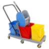 Triple Bucket Mop Wringer Trolley IM-A-WB-48L