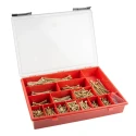 RS PRO Steel Galvanised Flat Head Pozisquare Drive Wood Screw/Bolt Kit 845 Piece 25mm-100mm 493-4632