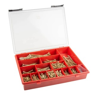 RS PRO Steel Galvanised Flat Head Pozisquare Drive Wood Screw/Bolt Kit 845 Piece 25mm-100mm 493-4632