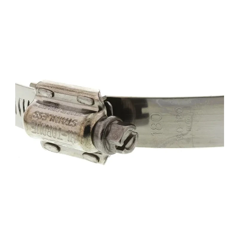HI-TORQUE Stainless Steel Slotted Hex Worm Drive Hose Clip 150-180 mm ID HTM180P