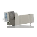 SMC Pneumatic Control Valve 5/2 Solenoid Rc 24V DC, Manifold Mount, Die Cast Zinc Body SY3000 