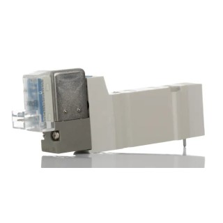 SMC Pneumatic Control Valve 5/2 Solenoid Rc 24V DC, Manifold Mount, Die Cast Zinc Body SY3000 