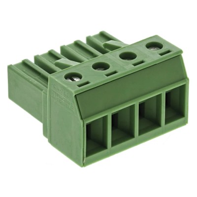Phoenix Contact POWER COMBICON PC Series Pluggable Terminal Block, 4-Contact, 7.62 mm Pitch, 1 Row, 20A, 400V 1804920