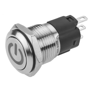 EAO 82 Series Push Button Switch Latching Panel 16 mm Cutout SPDT IP65 IP67 240 V dc 240 V ac 82-4151.2000.B002