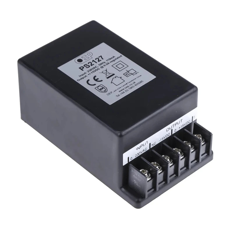 OEP Encapsulated 2 Output Linear Power Supply 253V Input, 500mA Output 15V dc, 15W PS2127