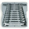 GearWrench 12-Piece Ratchet Spanner Set 8 to 19 mm Alloy Steel Chrome Finish 9412