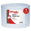 WYPALL L10 General Clean Wiping Paper Roll Blue Jumbo Cleaning Wipes, 1 Ply, 380 x 235 mm, 1000 Sheets 7200